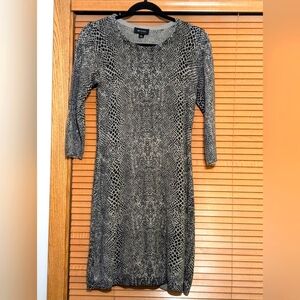 Gray/black animal print dress